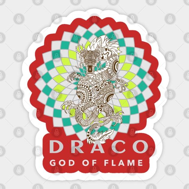 Draco god of flame Sticker by John Byrne